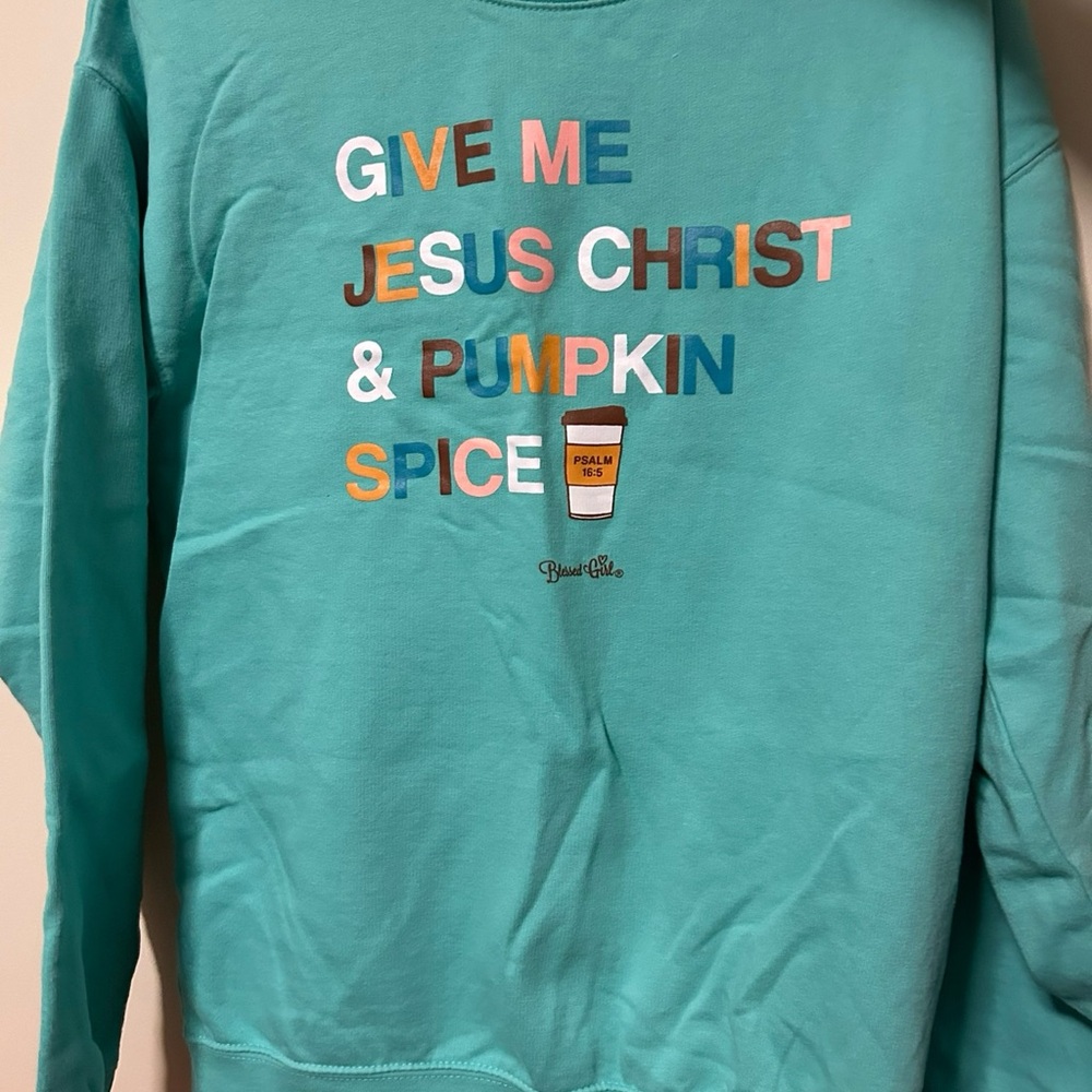 Teal Graphic Women's Sweater